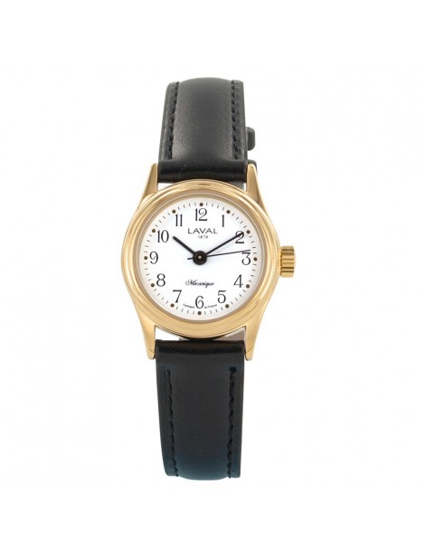 Reloj pulsera dorada mujer negro LAVAL 1878