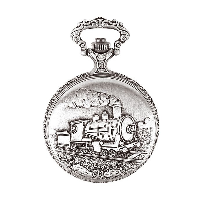 Orologio da tasca LAVAL, palladio con coperchio della locomotiva