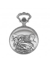LAVAL pocket watch, Palladium with lid and plow pattern
