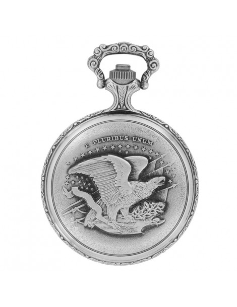 LAVAL pocket watch, palladium with motorcycle cover