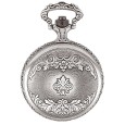 LAVAL pocket watch, palladium with lid and flower pattern