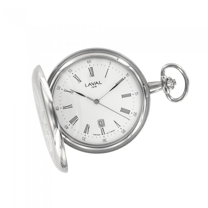 LAVAL pocket watch, in silver-plated brass