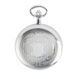 LAVAL pocket watch, silver-plated brass, double-sided motif with chain