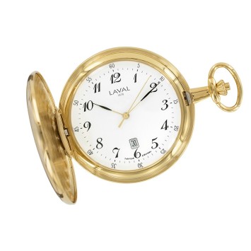 LAVAL pocket watch, golden brass double-sided motif with chain 755003 Laval 1878 169,00 €