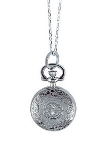 Watch pendant flower pattern Arabic numerals and 2 needles
