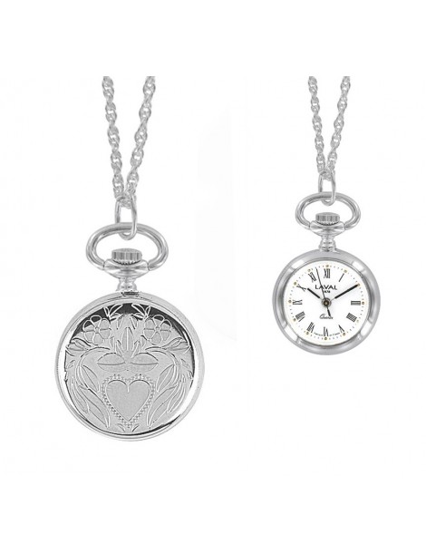 Pendant watch with Roman numerals and heart pattern 750340 Laval 1878 99,90 €