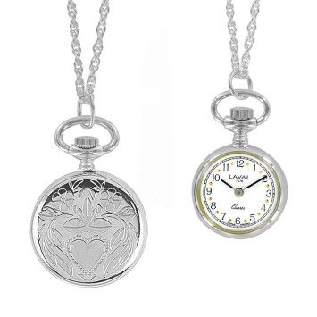 Orologio d'argento pendente delle donne 2 aghi e modello di cuore 755023 Laval 1878 99,90 €