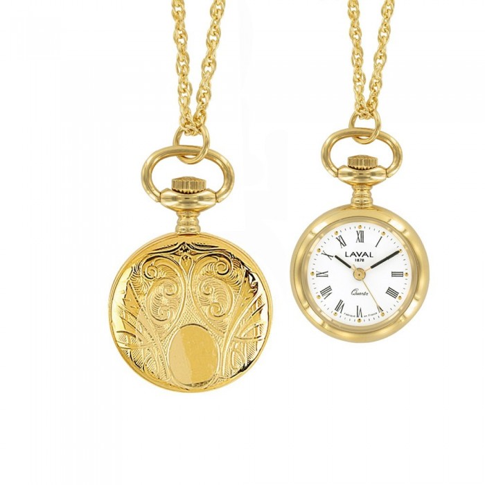 Montre pendentif doré motif médaillon, chiffres romains, 3 aiguilles 750331 Laval 1878 99,90 €