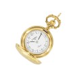 Women's pendant watch with gold floral pattern