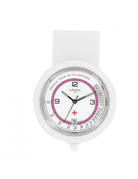reloj Enfermera Laval 1878 - Pink plástico Clip