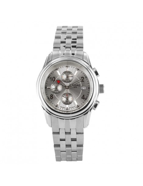 Orologio LAVAL, cronografo con cinturino in acciaio, impermeabile 50 m 755212 Laval 1878 259,00 €