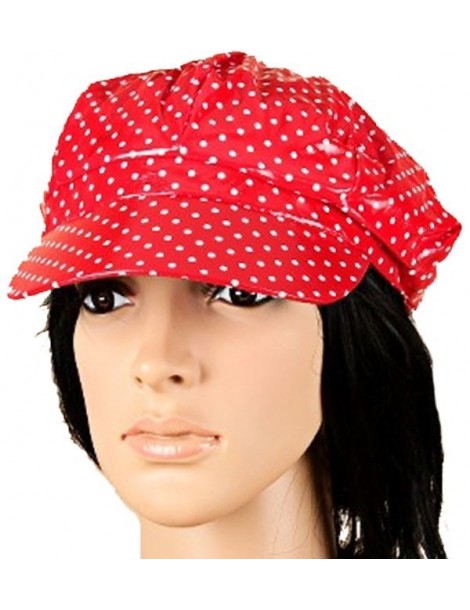 Red and white cap