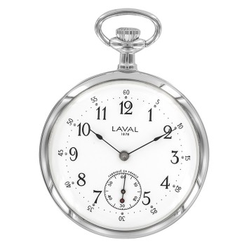 Orologio da tasca Laval 1878, doppio display, 3 lancette, argento 755256 Laval 1878 259,00 €