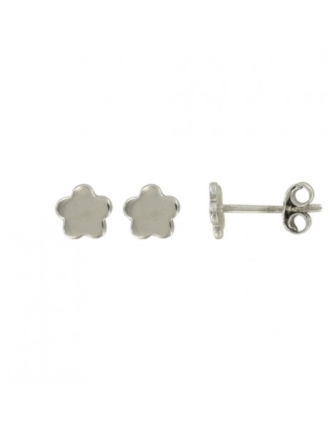 Earrings chips with flower in rhodium silver 3131342 Suzette et Benjamin 24,00 €