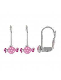 Earrings pink candy in rhodium silver 3131320 Suzette et Benjamin 39,90 €