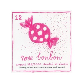 Pendientes caramelo rosa en plata rodio 3131320 Suzette et Benjamin 39,90 €