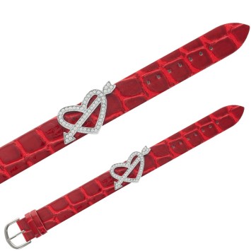 Bracelet Laval avec cœur traversé par une flèche - Rouge 473156 Laval 1878 16,00 €