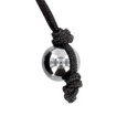 Bracelet shamballa cordon noir avec boule de cristal sur macramé