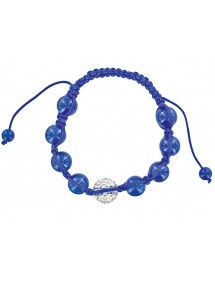 Blaues Shamballa-Armband, weiße Kristallkugel und blaue Jade 888392 Laval 1878 9,90 €