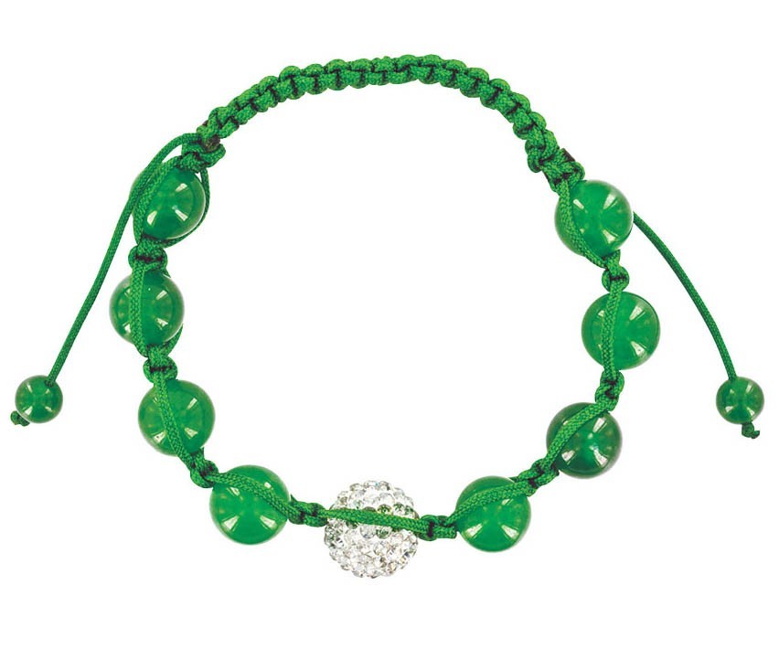 Shamballa Green Jade Bracelet