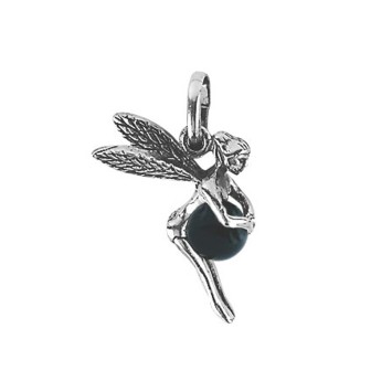 Silver elf pendant with black Onyx tinted ball 316991 Laval 1878 28,00 €