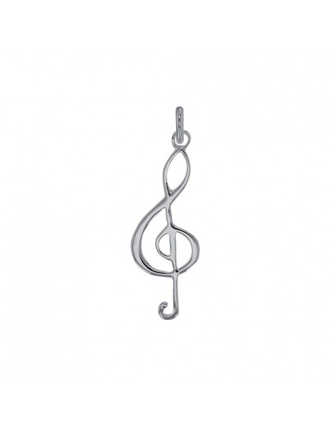 Musical silver key pendant