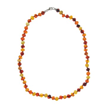 Necklace of small round stones in amber and silver clasp 317060245 Nature d'Ambre 54,50 €