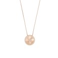 Necklace shaped half ball pink steel