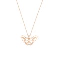 Pink steel butterfly shaped necklace