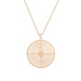 Pink steel target shaped necklace