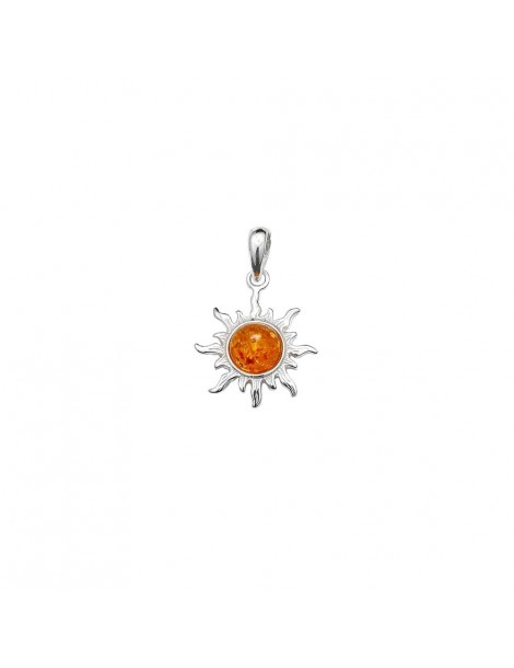 Silver and amber pendant shaped like a sun 3160254 Nature d'Ambre 42,00 €