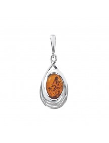 Ciondolo d'ambra avvolto in una cornice d'argento rodiato 31610206RH Nature d'Ambre 42,00 €