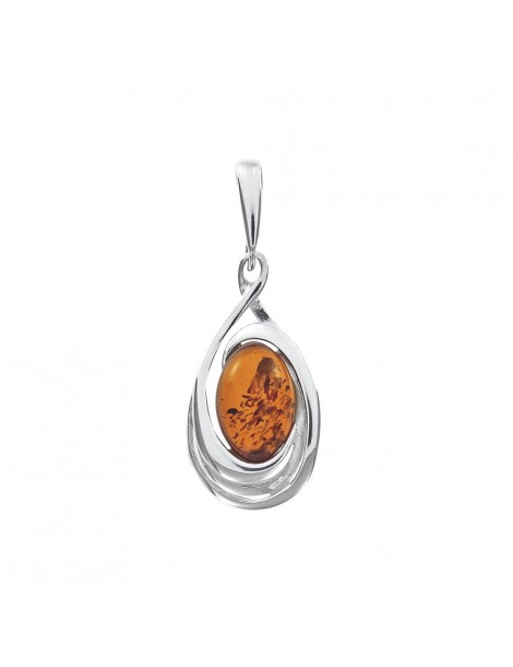 Ciondolo d'ambra avvolto in una cornice d'argento rodiato 31610206RH Nature d'Ambre 42,00 €