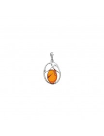 Openwork pendant in rhodium silver and amber 31610231RH Nature d'Ambre 36,00 €