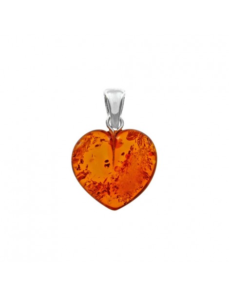 Grand pendentif cœur en ambre et argent 3160510 Nature d'Ambre 46,00 €