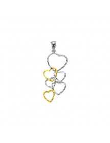 Two-tone heart pendant in rhodium-plated silver and gold plated 3160383 Laval 1878 32,00 €