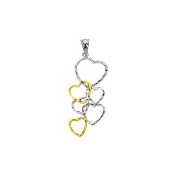 Two-tone heart pendant in rhodium-plated silver and gold plated 3160383 Laval 1878 26,00 €