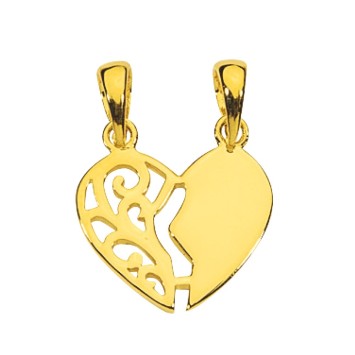 Gold plated separable heart pendant with a lace side 3260054 Laval 1878 22,00 €
