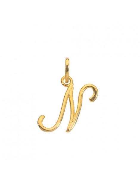 Gold plated pendant letter N