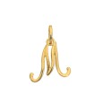 Gold plated pendant letter M