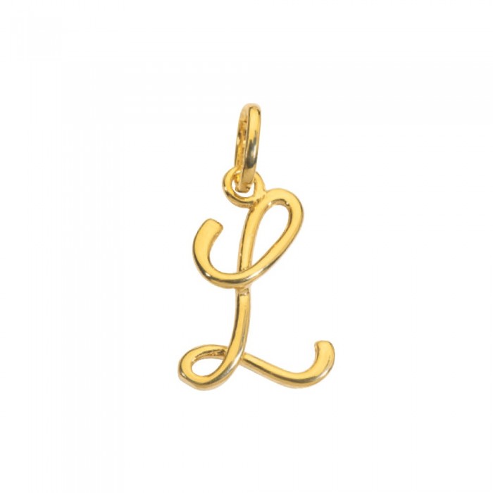 Gold plated pendant letter L