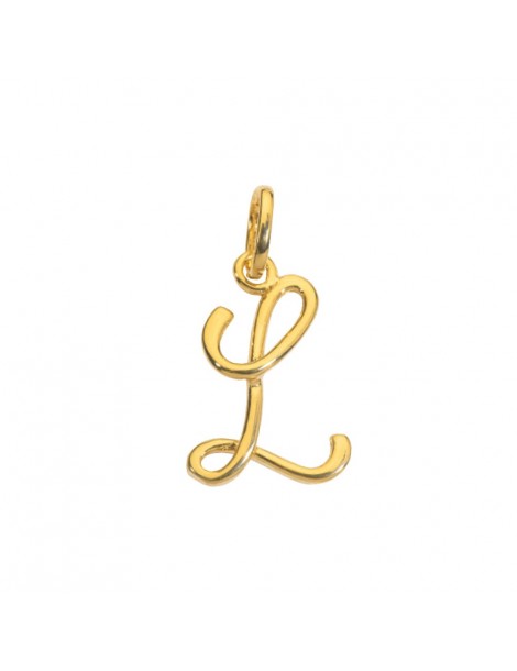Gold plated pendant letter L