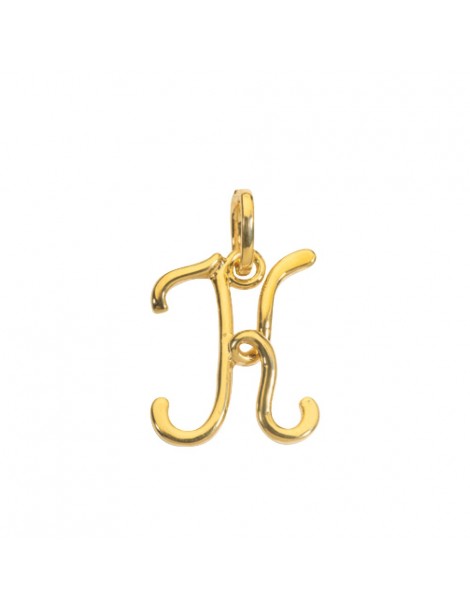 Gold plated pendant letter K