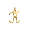 Gold plated pendant letter K