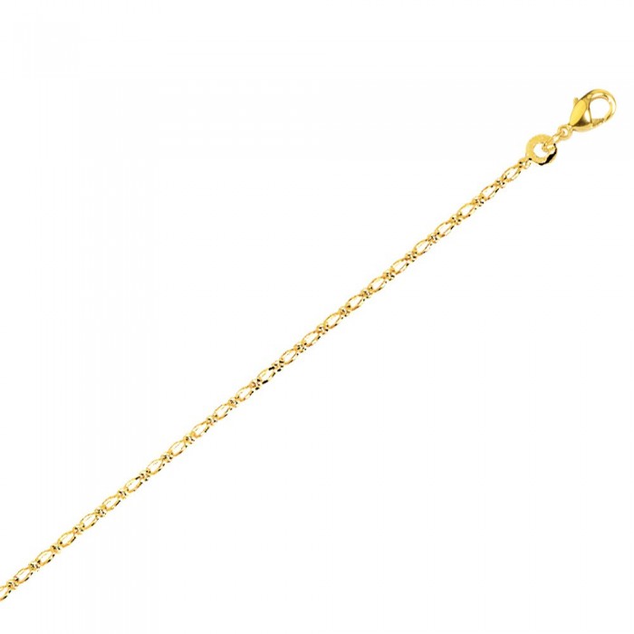 Necklace chain figaro Gold Plated 50 cm diam 45