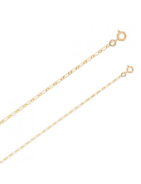 Necklace chain figaro Gold Plated 40 cm diam 50