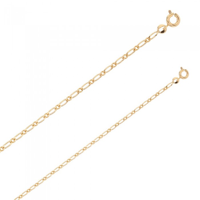 Necklace chain figaro Gold Plated 45 cm diam 60