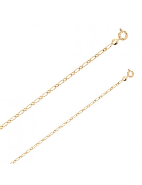 Necklace chain figaro Gold Plated 45 cm diam 60