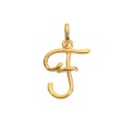 Gold plated pendant letter F