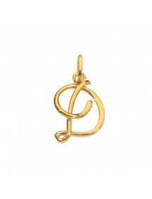 Gold plated pendant letter D